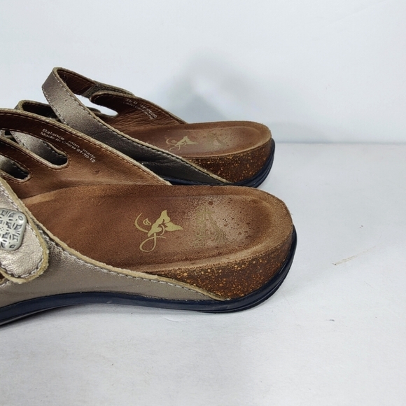 Dansko Janie Sandal Metallic Leather Adjustable Cork Footbed Women's Size 9.5-10 - Picture 8 of 10